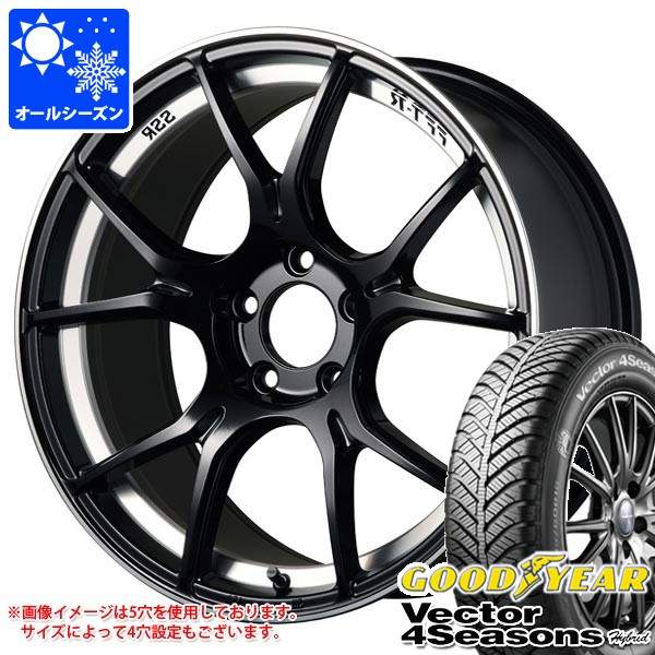 【タイヤ交換対象】オールシーズン 215/45R18 89H グッドイヤー ベクター 4シーズンズ ハイブリッド SSR GTX02 7.5-18 タイヤホイール4本セット