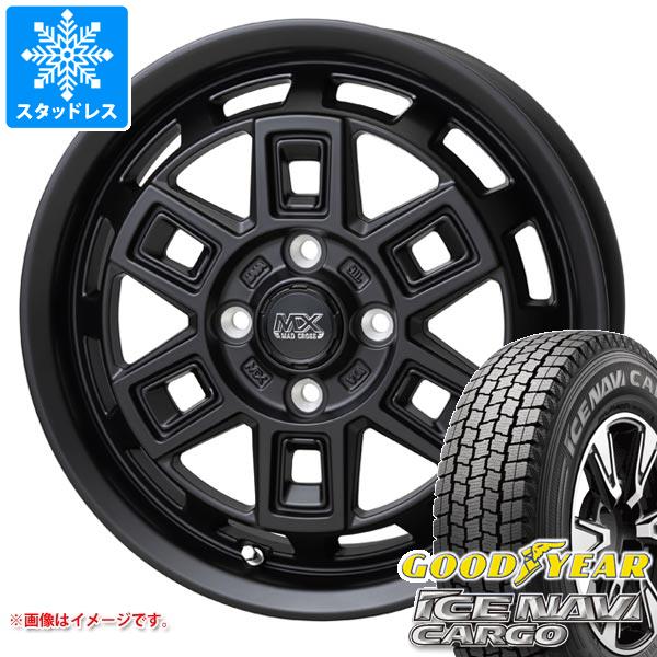 【タイヤ交換対象】サクシード プロボックス 50系用 スタッドレス グッドイヤー アイスナビカーゴ 165/80R14 91/90N (165R14 6PR相当) マッドクロス アイヴァー タイヤホイール4本セット