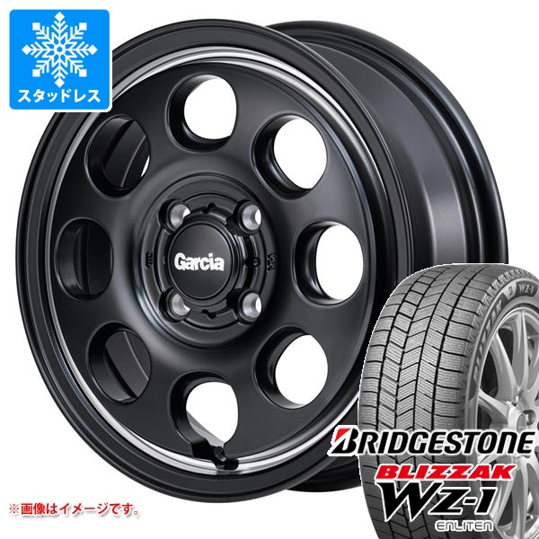 【タイヤ交換対象】スズキ ハスラー用 スタッドレス ブリヂストン ブリザック WZ-1 165/60R15 77Q ガルシア パーム8 タイヤホイール4本セット