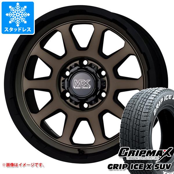 【タイヤ交換対象】ハイラックス 120系用 スタッドレス グリップマックス グリップアイスエックス SUV 265/60R18 114H XL ホワイトレター マッドクロスレンジャー タイヤホイール4本セット｜タイヤマックス