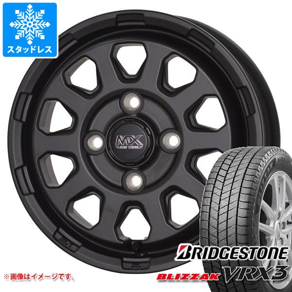 【タイヤ交換対象】スタッドレスタイヤ ブリヂストン ブリザック VRX3 165/55R14 72Q ＆ マッドクロスレンジャー 4.5-14 タイヤホイール4本セット165/55-14 BRIDGESTONE BLIZZAK VRX3
