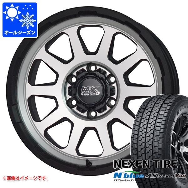 【タイヤ交換対象】ハイエース 200系用 オールシーズンタイヤ ネクセン エヌブルー 4シーズン バン 215/65R16 109/107T マッドクロスレンジャー 6.5-16 タイヤホイール4本セット