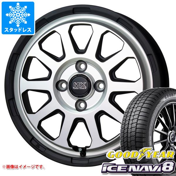 【タイヤ交換対象】スタッドレスタイヤ グッドイヤー アイスナビ8 165/65R15 81Q ＆ マッドクロスレンジャー 4.5-15 タイヤホイール4本セット165/65-15 GOODYEAR ICE NAVI 8