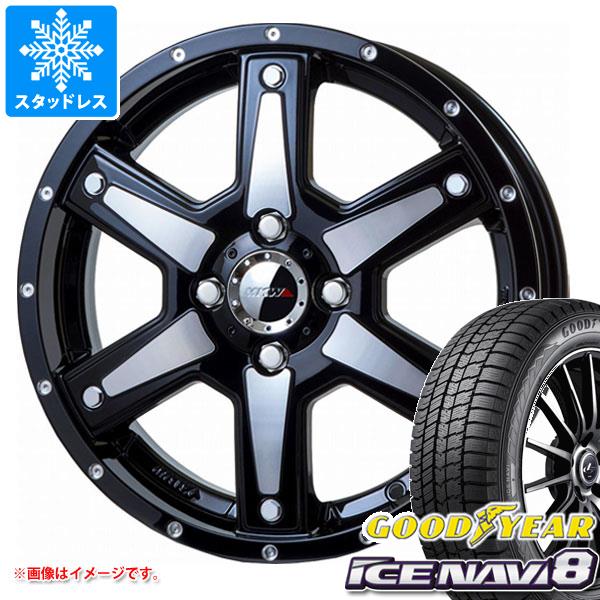 【タイヤ交換対象】スタッドレスタイヤ グッドイヤー アイスナビ8 165/55R15 75Q ＆ MKW MK-56 4.5-15 タイヤホイール4本セット165/55-15 GOODYEAR ICE NAVI 8