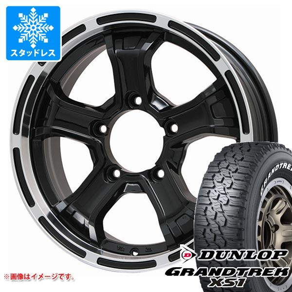 【タイヤ交換対象】5本セット ジムニー用 スタッドレス ダンロップ グラントレック XS1 185/85R16 105/103L LT ホワイトレター B マッド K タイヤホイール5本セット