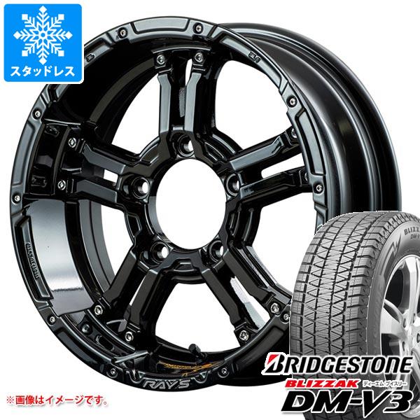 【タイヤ交換対象】スズキ ジムニーノマド JC74W用 スタッドレス ブリヂストン ブリザック DM-V3 215/70R16 100Q レイズ デイトナ FDX-J コレクション タイヤホイール4本セット