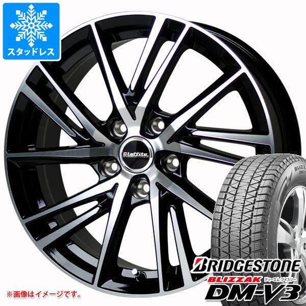 【タイヤ交換対象】スタッドレスタイヤ ブリヂストン ブリザック DM-V3 225/55R18 98Q ＆ ラフィット LW-06 2 7.0-18 タイヤホイール4本セット225/55-18 BRIDGESTONE BLIZZAK DM-V3