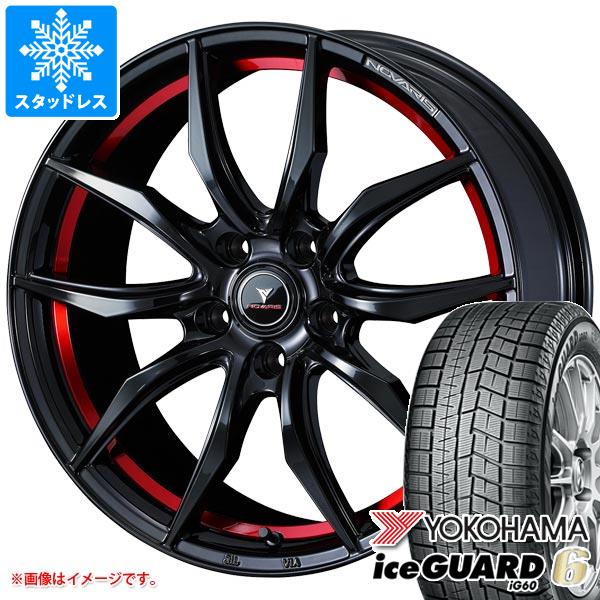 【タイヤ交換対象】スタッドレスタイヤ ヨコハマ アイスガードシックス iG60 195/50R15 82Q ＆ ノヴァリス ローグ VF 5.5-15 タイヤホイール4本セット195/50-15 YOKOHAMA iceGUARD 6 iG60｜タイヤマックス