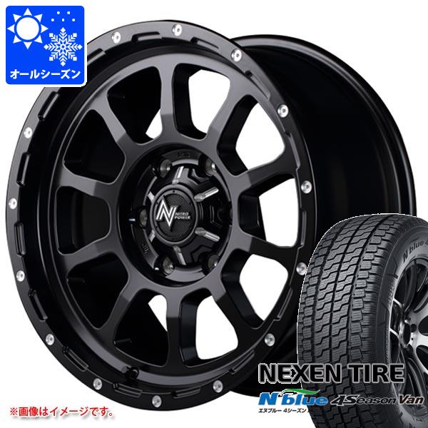 【タイヤ交換対象】ハイエース 200系用 オールシーズンタイヤ ネクセン エヌブルー 4シーズン バン 215/65R16 109/107T ナイトロパワー M10 パーシング 6.5-16 タイヤホイール4本セット