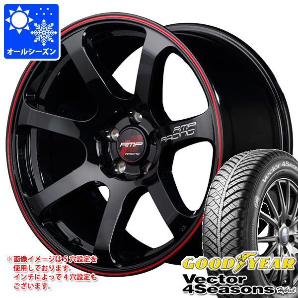 【タイヤ交換対象】オールシーズン 225/40R18 92H XL グッドイヤー ベクター 4シーズンズ ハイブリッド MID レーシング R07 7.5-18 タイヤホイール4本セット