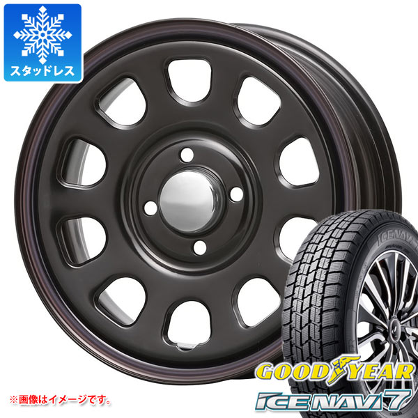 【タイヤ交換対象】2026年製 スタッドレスタイヤ グッドイヤー アイスナビ7 165/55R14 72Q & MLJ デイトナ SS 5.0-14 タイヤホイール4本セット165/55-14 GOODYEAR ICE NAVI 7|タイヤマックス