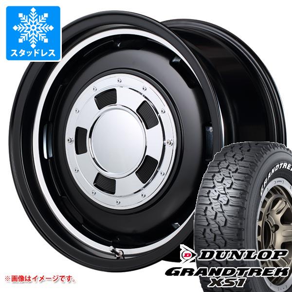 【タイヤ交換対象】5本セット スズキ ジムニー用 スタッドレス ダンロップ グラントレック XS1 185/85R16 105/103L LT ホワイトレター ガルシア シスコ タイヤホイール5本セット