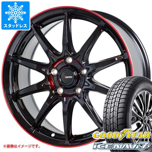 【タイヤ交換対象】スタッドレスタイヤ グッドイヤー アイスナビ7 195/45R17 81Q ＆ ジースピード P-05R 7.0-17 タイヤホイール4本セット195/45-17 GOODYEAR ICE NAVI 7