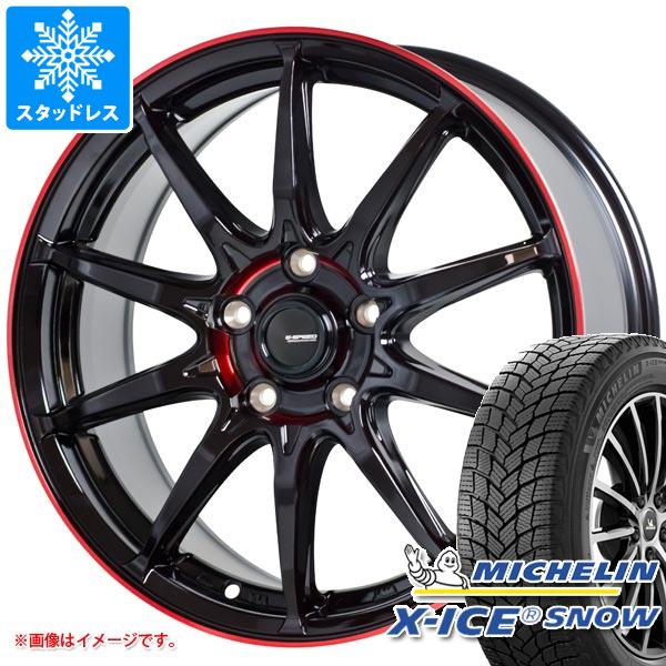 【タイヤ交換対象】スタッドレスタイヤ ミシュラン エックスアイススノー 225/60R18 100H ＆ ジースピード P-05R 7.0-18 タイヤホイール4本セット225/60-18 MICHELIN X-ICE SNOW