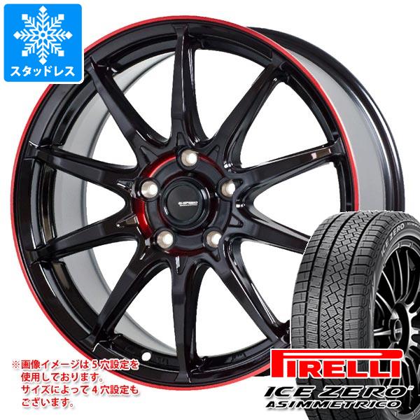【タイヤ交換対象】スタッドレスタイヤ ピレリ アイスゼロアシンメトリコ 205/60R16 96H XL ＆ ジースピード P-05R 6.5-16 タイヤホイール4本セット205/60-16 PIRELLI ICE ZERO ASIMMETRICO