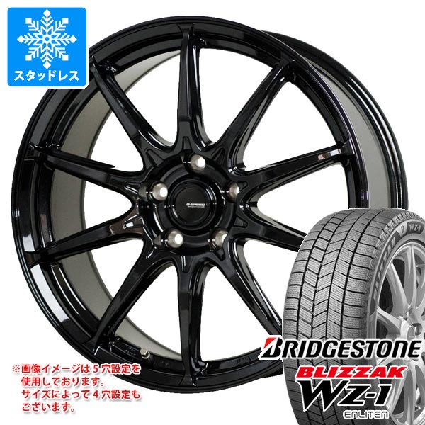 【タイヤ交換対象】スタッドレスタイヤ ブリヂストン ブリザック WZ-1 225/45R17 91Q ＆ ジースピード G-05 7.0-17 タイヤホイール4本セット225/45-17 BRIDGESTONE BLIZZAK WZ-1