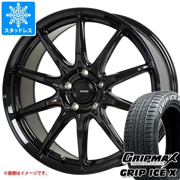 【タイヤ交換対象】スタッドレスタイヤ グリップマックス グリップアイスエックス 225/50R18 99H XL ホワイトレター & ジースピード G-05 7.0-18 タイヤホイール4本セット225/50-18 GRIP MAX GRIP ICE X WL|タイヤマックス