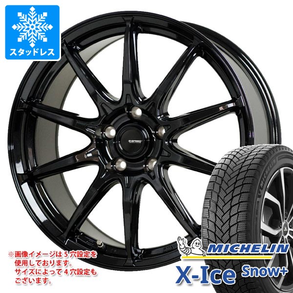 スタッドレスタイヤ ミシュラン エックスアイススノープラス 225/55R18 102H XL ＆ ジースピード G-05 8.0-18 タイヤホイール4本セット 225/55-18 MICHELIN X-ICE SNOW+｜タイヤマックス