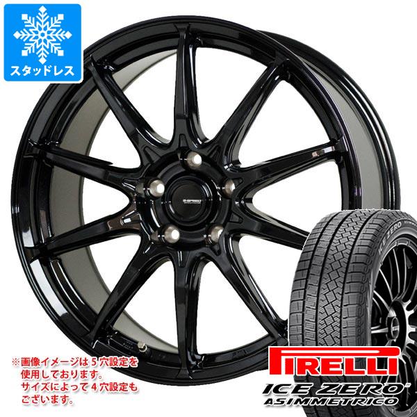 【タイヤ交換対象】スタッドレスタイヤ ピレリ アイスゼロアシンメトリコ 235/65R18 110T XL & ジースピード G-05 8.0-18 タイヤホイール4本セット235/65-18 PIRELLI ICE ZERO ASIMMETRICO|タイヤマックス