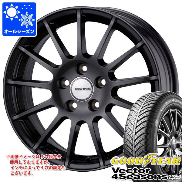 【タイヤ交換対象】ルノー キャプチャー 2RH5F用 オールシーズンタイヤ グッドイヤー ベクター 4シーズンズ ハイブリッド 205/65R15 94H アーヴィン F01 タイヤホイール4本セット