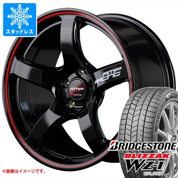 【タイヤ交換対象】スタッドレスタイヤ ブリヂストン ブリザック WZ-1 245/45R18 100Q XL 2025年10月発売サイズ ＆ MID レーシング R50 8.0-18 タイヤホイール4本セット245/45-18 BRIDGESTONE BLIZZAK WZ-1