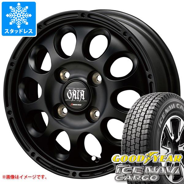 【タイヤ交換対象】キャリイ DA16T用 スタッドレス グッドイヤー アイスナビカーゴ 145/80R12 80/78N (145R12 6PR相当) ガイア クロス タイヤホイール4本セット|タイヤマックス