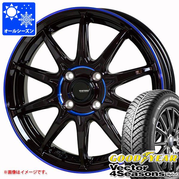 【タイヤ交換対象】オールシーズン 155/55R14 69H グッドイヤー ベクター 4シーズンズ ハイブリッド ジースピード P-05R 4.5-14 タイヤホイール4本セット