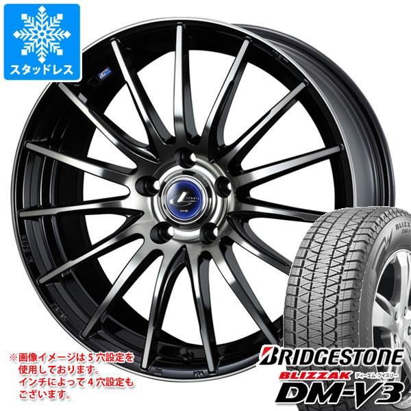 【タイヤ交換対象】スタッドレスタイヤ ブリヂストン ブリザック DM-V3 225/55R18 98Q ＆ レオニス ナヴィア 05 8.0-18 タイヤホイール4本セット225/55-18 BRIDGESTONE BLIZZAK DM-V3