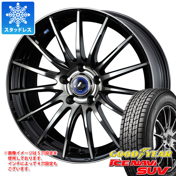 【タイヤ交換対象】スタッドレスタイヤ グッドイヤー アイスナビ SUV 235/55R18 100Q ＆ レオニス ナヴィア 05 8.0-18 タイヤホイール4本セット235/55-18 GOODYEAR ICE NAVI SUV
