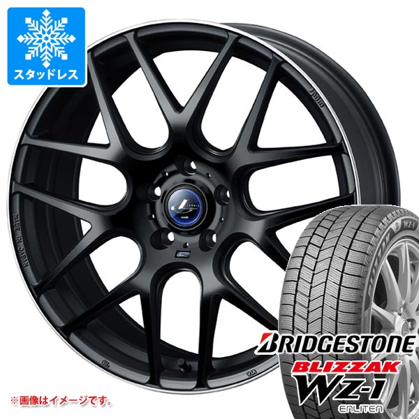 【タイヤ交換対象】スタッドレスタイヤ ブリヂストン ブリザック WZ-1 165/55R15 75Q ＆ レオニス ナヴィア 06 4.5-15 タイヤホイール4本セット165/55-15 BRIDGESTONE BLIZZAK WZ-1