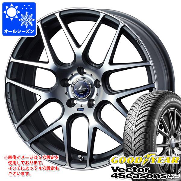 【タイヤ交換対象】オールシーズン 235/50R18 101H XL グッドイヤー ベクター 4シーズンズ ハイブリッド レオニス ナヴィア 06 8.0-18 タイヤホイール4本セット