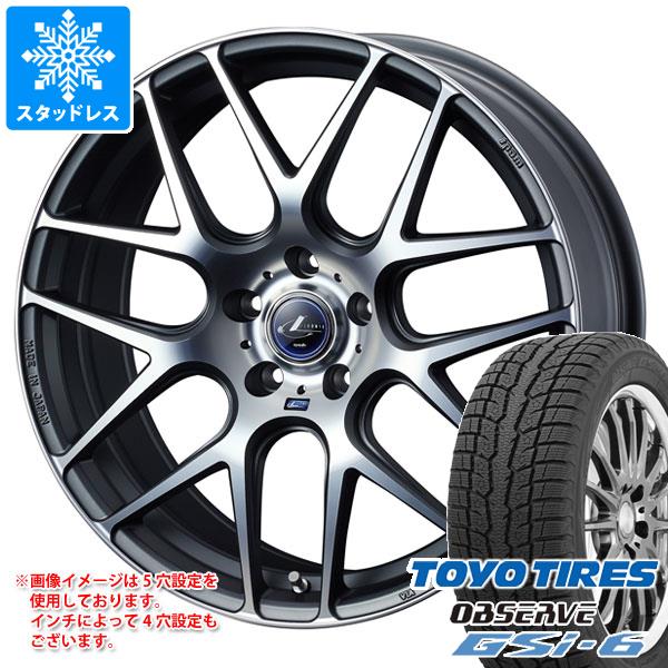 【タイヤ交換対象】スタッドレスタイヤ トーヨー オブザーブ GSi-6 225/55R18 98Q ＆ レオニス ナヴィア 06 8.0-18 タイヤホイール4本セット225/55-18 TOYO OBSERVE GSi-6｜タイヤマックス