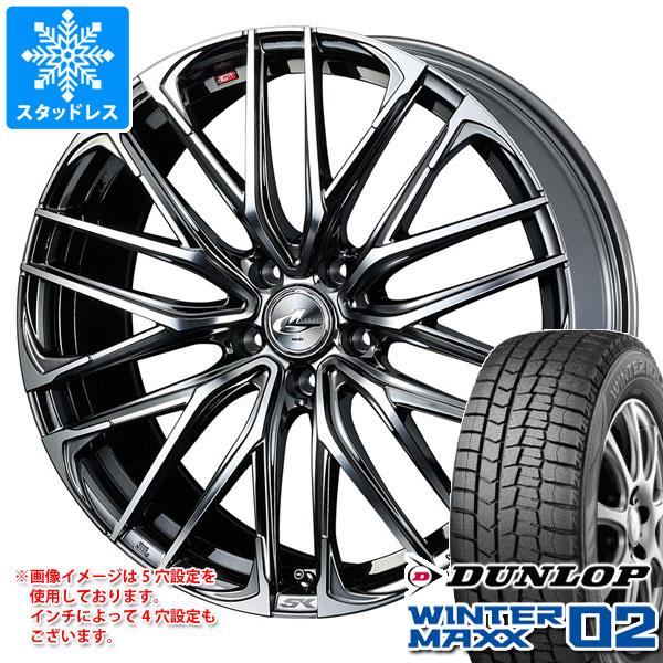 【タイヤ交換対象】 スタッドレスタイヤ ダンロップ ウインターマックス02 WM02 165/55R15 75Q ＆ レオニス SK 4.5-15 タイヤホイール4本セット165/55-15 DUNLOP WINTER MAXX 02 WM02
