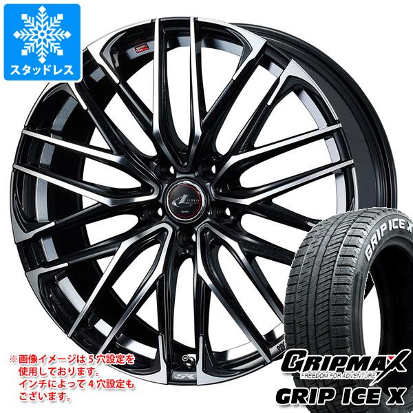 【タイヤ交換対象】スタッドレスタイヤ グリップマックス グリップアイスエックス 195/65R16 92T ホワイトレター ＆ レオニス SK 6.0-16 タイヤホイール4本セット195/65-16 GRIP MAX GRIP ICE X WL
