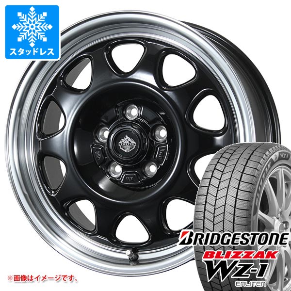 【タイヤ交換対象】ミツビシ デリカD5用 スタッドレス ブリヂストン ブリザック WZ-1 215/70R16 100Q ランドフット SWZ タイヤホイール4本セット