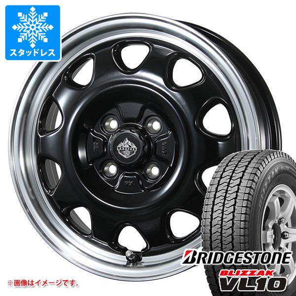 【タイヤ交換対象】エブリイバン DA17V用 スタッドレス ブリヂストン ブリザック VL10 145/80R12 80/78N (145R12 6PR相当) ランドフット SWZ タイヤホイール4本セット|タイヤマックス