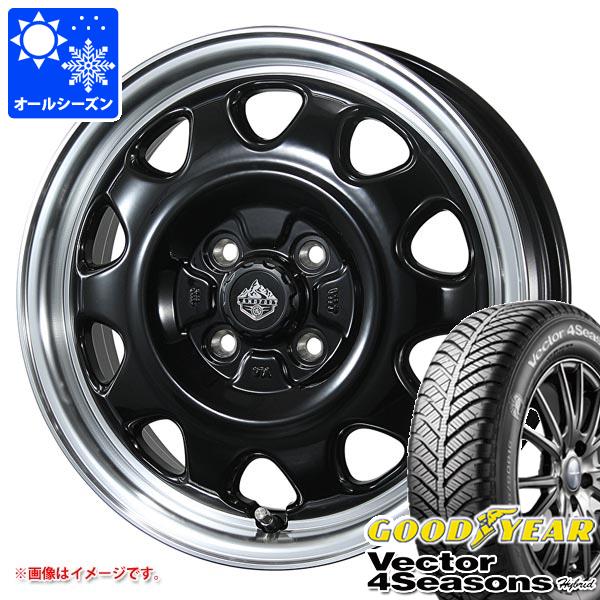 【タイヤ交換対象】ハスラー用 オールシーズンタイヤ グッドイヤー ベクター 4シーズンズ ハイブリッド 165/60R15 77H ランドフット SWZ 4.5-15 タイヤホイール4本セット