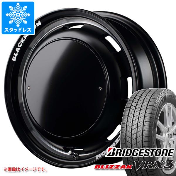 【タイヤ交換対象】スズキ ハスラー用 スタッドレス ブリヂストン ブリザック VRX3 165/70R14 81Q ガルシア シスコ ブラックムーンエディション タイヤホイール4本セット