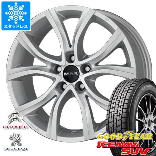【タイヤ交換対象】シトロエン DS7 X74系用 スタッドレス グッドイヤー アイスナビ SUV 235/55R18 100Q MAK アンチバス タイヤホイール4本セット