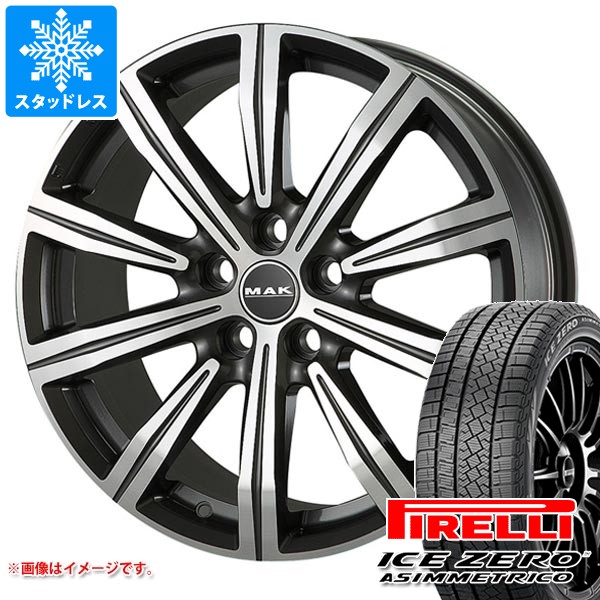 【タイヤ交換対象】ランドローバー ディスカバリー LA系用 スタッドレス ピレリ アイスゼロアシンメトリコ 255/55R19 111H XL MAK バーミンガム タイヤホイール4本セット