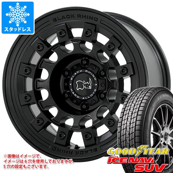 【タイヤ交換対象】5本セット ジープ ラングラー JK/JL系用 スタッドレス グッドイヤー アイスナビ SUV 265/70R17 115Q ブラックライノ フジ タイヤホイール5本セット