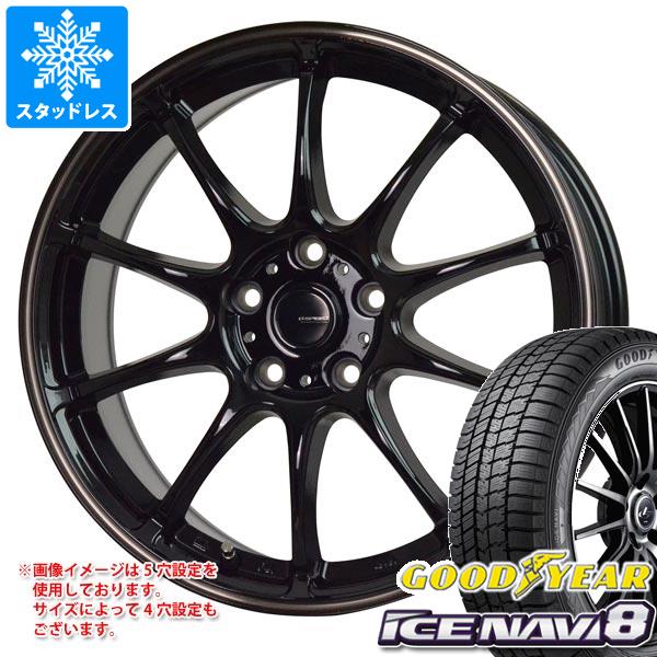 【タイヤ交換対象】スタッドレスタイヤ グッドイヤー アイスナビ8 215/60R16 95Q ＆ ジースピード P-07 6.5-16 タイヤホイール4本セット215/60-16 GOODYEAR ICE NAVI 8｜タイヤマックス