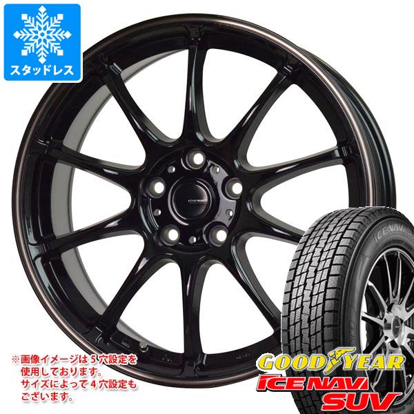 【タイヤ交換対象】スタッドレスタイヤ グッドイヤー アイスナビ SUV 235/55R18 100Q ＆ ジースピード P-07 7.5-18 タイヤホイール4本セット235/55-18 GOODYEAR ICE NAVI SUV