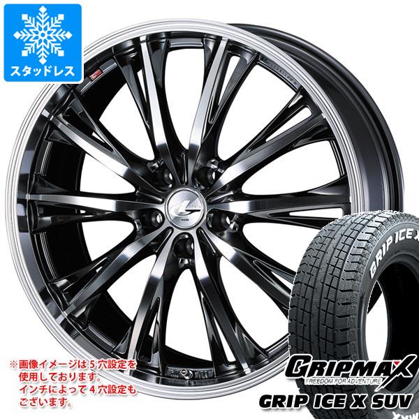 【タイヤ交換対象】スタッドレスタイヤ グリップマックス グリップアイスエックス SUV 225/70R16 103Q ホワイトレター & レオニス RT 6.5-16 タイヤホイール4本セット225/70-16 GRIP MAX GRIP ICE X SUV WL|タイヤマックス