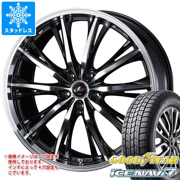 【タイヤ交換対象】2026年製 スタッドレスタイヤ グッドイヤー アイスナビ7 215/45R17 87Q & レオニス RT 7.0-17 タイヤホイール4本セット215/45-17 GOODYEAR ICE NAVI 7|タイヤマックス