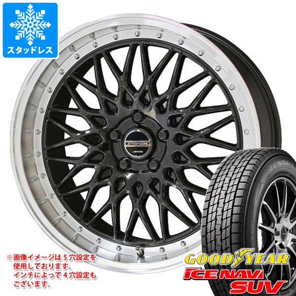 【タイヤ交換対象】アルファード 40系用 スタッドレス グッドイヤー アイスナビ SUV 225/60R18 100Q シュタイナー FTX タイヤホイール4本セット