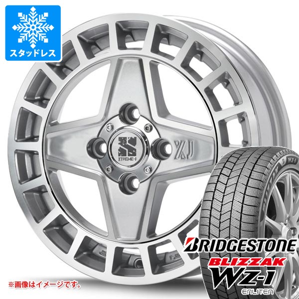 【タイヤ交換対象】スズキ ハスラー用 スタッドレス ブリヂストン ブリザック WZ-1 165/60R15 77Q MLJ エクストリームJ クアッド タイヤホイール4本セット