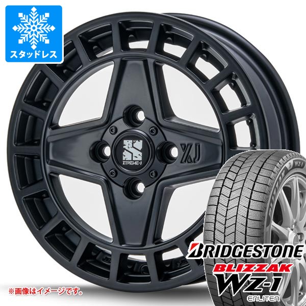 【タイヤ交換対象】スズキ ハスラー用 スタッドレス ブリヂストン ブリザック WZ-1 165/65R14 79Q MLJ エクストリームJ クアッド タイヤホイール4本セット