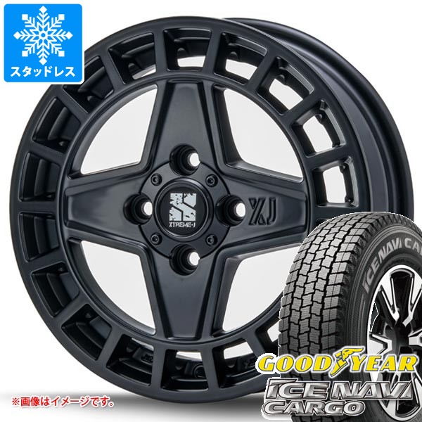 【タイヤ交換対象】スズキ キャリイ DA16T用 スタッドレス グッドイヤー アイスナビカーゴ 145/80R12 80/78N (145R12 6PR相当) MLJ エクストリームJ クアッド タイヤホイール4本セット
