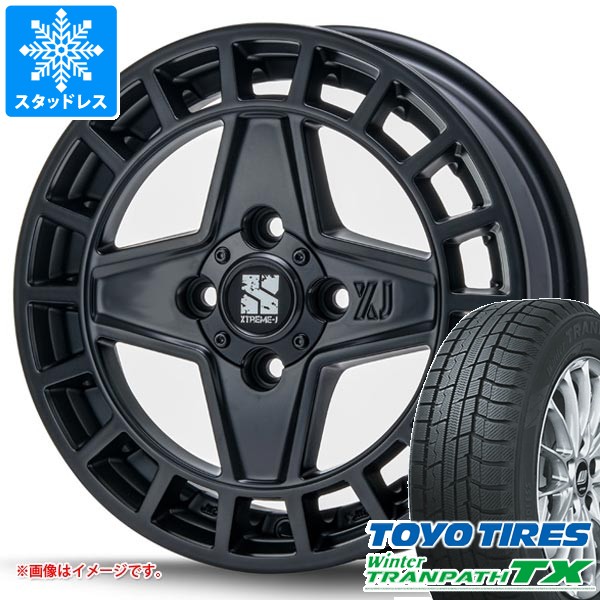 【タイヤ交換対象】スタッドレスタイヤ トーヨー ウィンタートランパス TX 155/65R14 75Q ＆ MLJ エクストリームJ クアッド 4.5-14 タイヤホイール4本セット155/65-14 TOYO Winter TRANPATH TX
